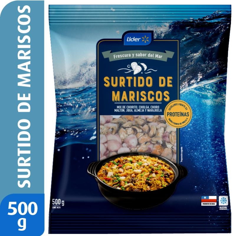 Surtido De Mariscos 500 g Lider