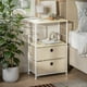thumbnail image 3 of Comoda de 2 Cajones Metalica Beige Lino MDF, 3 of 3