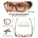 thumbnail image 4 of Lentes de Lectura AEZUNI Cuadrados Grandes para Mujer +1.50 (Color Tan), 4 of 6