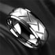 thumbnail image 1 of 1pc Black Titanium Steel Ring - Fashionable Men's Ring with Groove Tire Design - High Quality Stainless Steel Jewelry for Art Lovers, 1 of 5