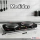 thumbnail image 3 of Cocina Electrica Portatil De 2 Platos Encimera 2000W de Potencia Color Negro, 3 of 11