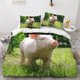 thumbnail image 2 of Pig Swine Bedding Duvet Cover Set Cute Animals Quilt Cover Soft Microfiber Bedroom Duvet Set, 2 of 3