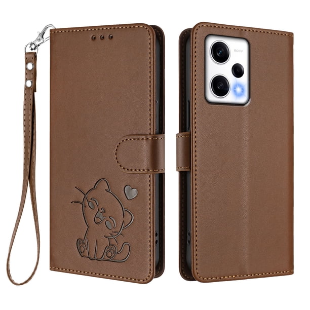 Funda Billetera Magnética para Xiaomi POCO X5 PRO, Marrón