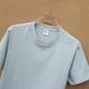 thumbnail image 5 of Camiseta de Mujer de Manga Corta, Camiseta Ajustada de Cuello Redondo, casual y Moderna, top de Mujer de Algodón de color Puro, Azul Claro, 5 of 8