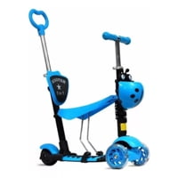 Click Ventas - Scooter Monopatín 5 En 1 Ajustable Niño Chinita Led Azul