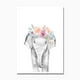 thumbnail image 1 of Pintura en lienzo con diseño de corona floral de animales, impresiones para niña, jirafa, elefante, león, arte de pared, póster para guardería, 1 of 5