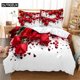 thumbnail image 1 of v892 Bed Sheets Red Rose Bedding Set Duvet Cover Set Bedding Digital Printing Bed Linen Queen Size Bedding Set Fashion Design 3-Piece Bedding Set (1 Duvet Cover + 2 Pillow Shams) Bed Sheets ju892, 1 of 5