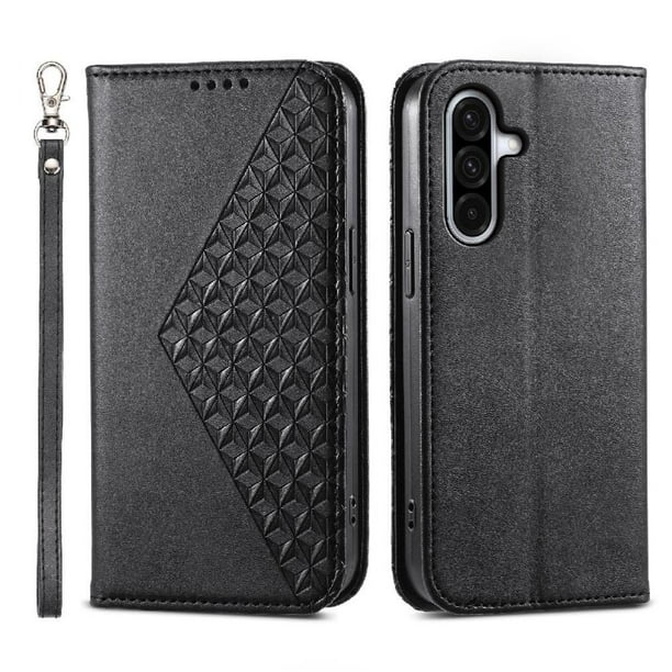 Funda Flip FOXDOCK para Samsung Galaxy A17 , Estilo Billetera con Diseño Rombo, Correa de Mano y Soporte, Uso Diario