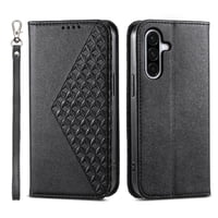Funda Flip Foxdock Para Samsung Galaxy A17 , Estilo Billetera Con Diseño Rombo, Correa De Mano Y Soporte, Uso Diario