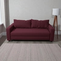 Diseños Valestrini - Sofa Cama Multifuncional Lino Rojo Burdeo