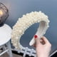 thumbnail image 4 of Diademas acolchadas de perlas para mujer: bandas anchas con cuentas acrílicas, aros barrocos, accesorios para el cabello hechos a mano para niñas., 4 of 5
