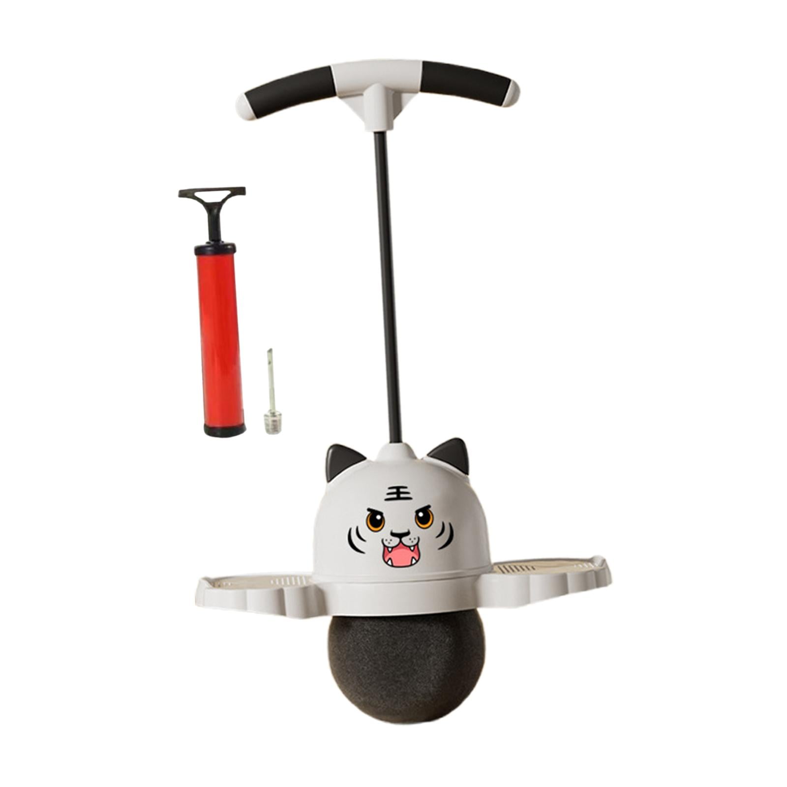 Magideal - Pogo Ball De Tigre Con Asa, Juguete Para Saltar, Para Niños, Adultos, Niños Y Niñas, Palo De Pogo De Ejercicio Con Bomba De Pelota Para Patio De Juego Blanco