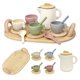 thumbnail image 1 of Juego de té de madera BOMOKS de 15 piezas para niños pequeños, 1 of 9
