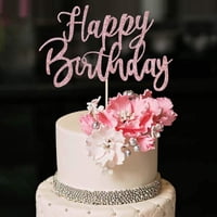 Decoración Para Pastel Yuinyo Hecha A Mano Con Brillo Oro Rosa 19X17 Cm