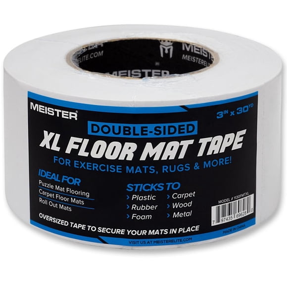 Tapete de suelo Tape Meister de doble cara, tamaño XL, 7,62 cm x 27,43 m