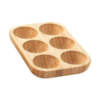 Magideal - Bandeja De Almacenamiento De Huevos, De Madera, Portátil, Práctica, Contenedor De Huevos De 6 Rejillas, Estante Organizador De Huevos Para Encimera De