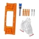 thumbnail image 1 of Plantilla Para Bisagras De Puerta, Accesorios, Herramienta Manual De Carpintero, Mortajadora Eficiente Para Bisagras De Puerta, Color Naranja, 1 of 3