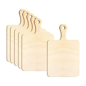 Genérico - 6 Tablas De Cortar De Paleta De Madera Con Juego De Tablas De Cortar Con Mango Para Cocina