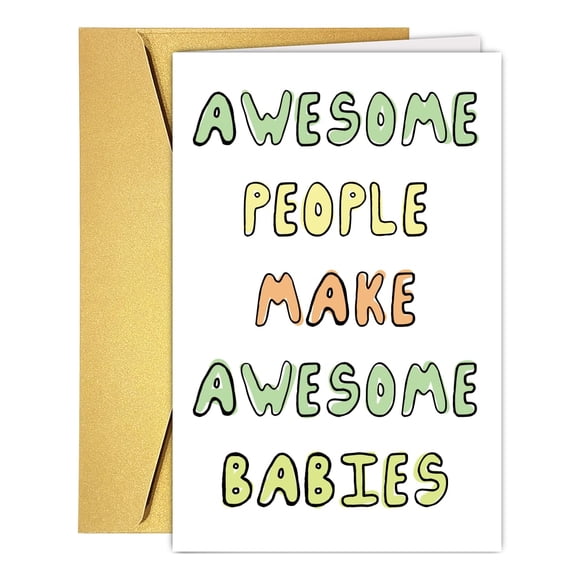 Tarjeta de baby shower UUEFKTN, bonito regalo para mamá, papá y amiga primeriza