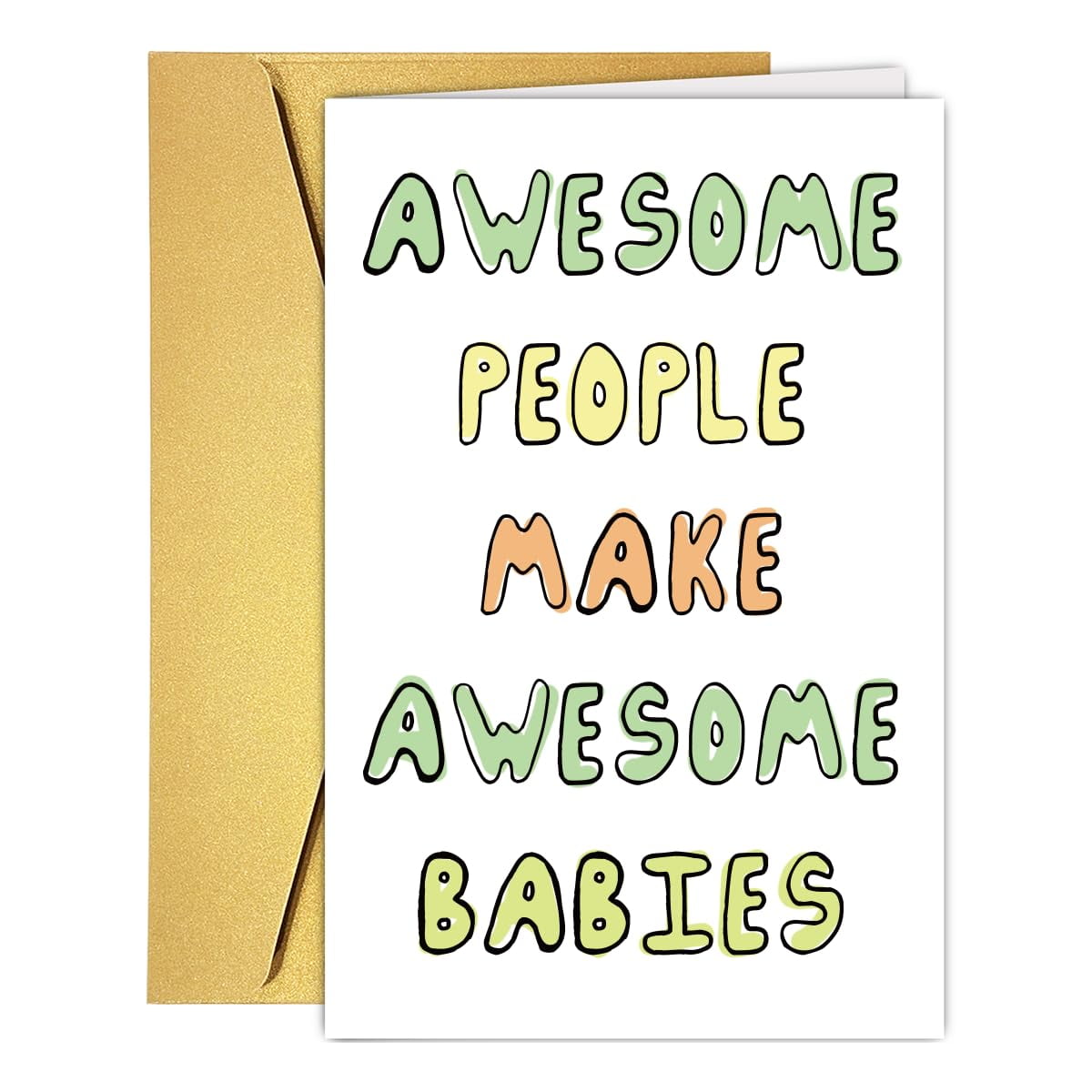 Tarjeta De Baby Shower Uuefktn, Bonito Regalo Para Mamá, Papá Y Amiga Primeriza