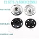 thumbnail image 5 of Broches grandes para coser, botones grandes para coser, 12 juegos, botones a presión de metal grandes, botones a presión para coser ropa, plateados y negros (tamaño grande: 25 mm), 5 of 7