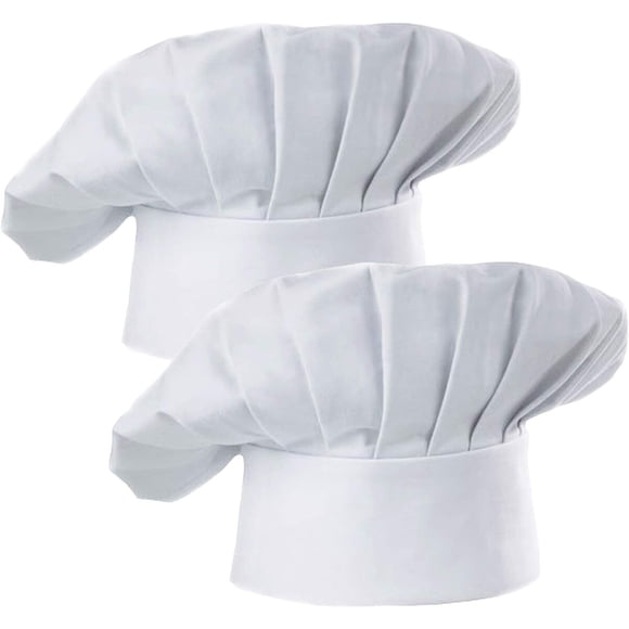 Hyzrz Chef Hat Set of 2 Pack Adult Adjustable Elastic Baker