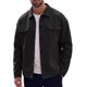 thumbnail image 1 of INSPIRE CHIC Chaqueta de Camionero de Hombre Casual con Solapa y Botones de Manga Larga M Negro, 1 of 6