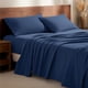 thumbnail image 1 of Juego de sábanas Bare Home de franela 100% algodón Split Cal King Blue, 1 of 9