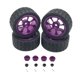 thumbnail image 4 of Kit De Ruedas Y Neumáticos RC, Accesorios De Actualización, Neumáticos De Goma RC Para 144001 1:10 1/14, Morado, 4 of 5
