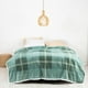 thumbnail image 1 of Frazada Polar-Sherpa Estampada 2 P Tartan Verde, 1 of 3