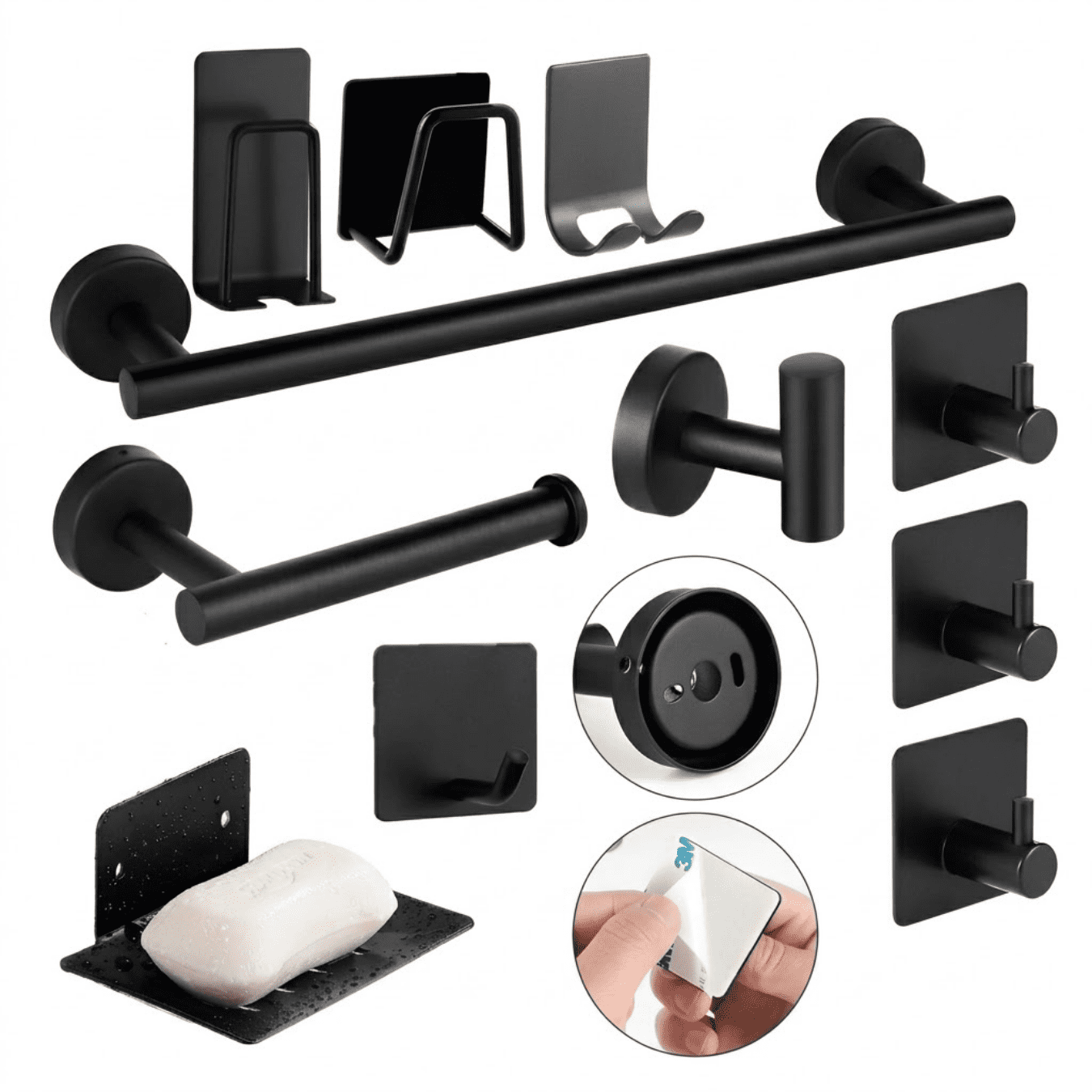 Atenza - Juego De Baño Completo 11 Pcs Set De Baño Con Accesorios