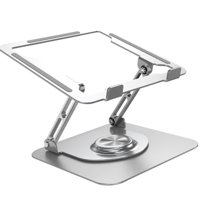 Magideal - Soporte Universal Para Computadora Portátil, Plegable, Soporte Para Escritorio, Portátil, Diseño Hueco, Elevador Ergonómico Ajustable Para Computadora Plata
