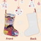 thumbnail image 3 of Nikhil y Jay Tema: Calcetines de Navidad, fino lino blanco para colgar en escaleras y chimenea, decoración navideña para el hogar, regalo de Navidad.54cm×38cm, 3 of 5