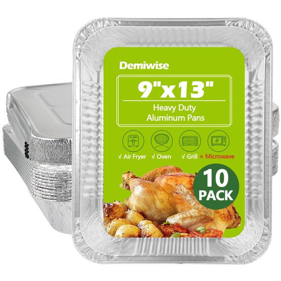 Bandeja para hornear Demiwise 23 × 26 cm, paquete de 10 desechables