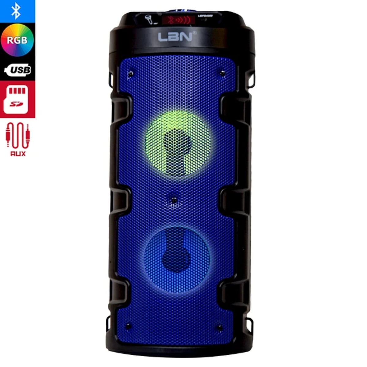 Parlante Portátil Karaoke Lbn 4200 Bt Azul