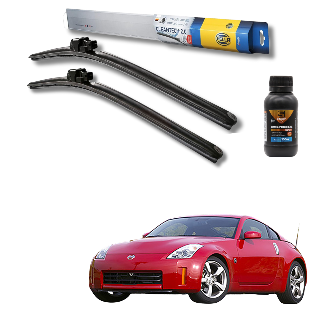 Plumillas Hella Cleantech Para Nissan 350Z 2005-2008
