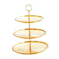 Bothyi - Bandejas De Exhibición Para Cupcakes, Bandejas De Metal Para Servir Pasteles, Bodas, Cumpleaños, 3 Capas