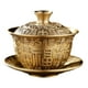 thumbnail image 2 of Taza y platillo de té de Kung Fu, regalo de año Nuevo de cobre, adornos portátiles, juego de té chino Gaiwan, taza de té para el hogar, restaurantes y personajes fu, 2 of 5