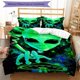 thumbnail image 1 of 3pcs Bedding Set Duvet Cover Closure Includes 1 Duvet Cover & 2 Pillowcases for All Seasons Bedroom Decor, Home Dorm High-Definition Print Alien Skulls A133, 1 of 1