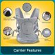 thumbnail image 5 of Portabebés Safety, primer recién nacido a niño pequeño, 3,2 a 14,5 kg, 4 en 1, 5 of 9