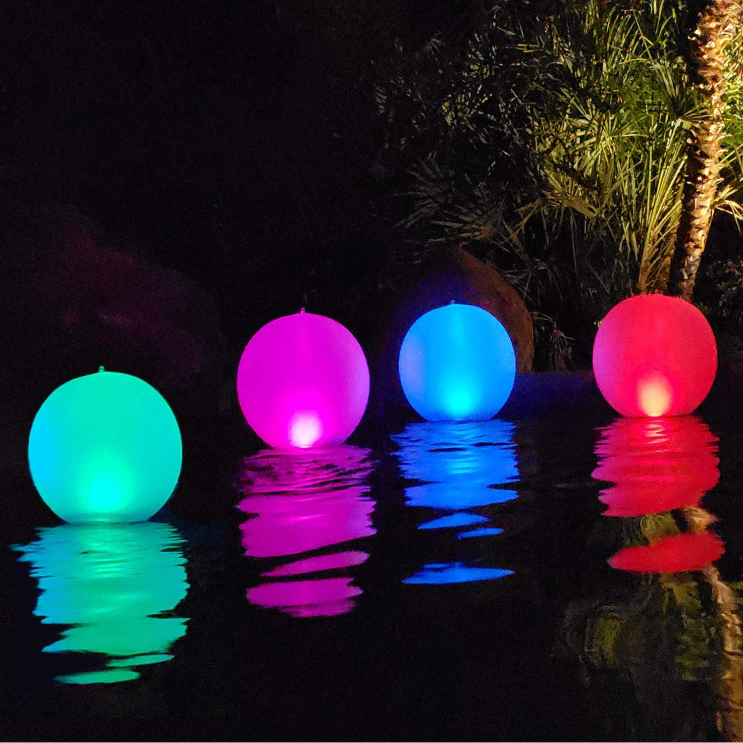 Esuper - Lámpara Flotante Para Piscina De Bolas Rukars, Funciona Con Energía Solar, 4 Unidades
