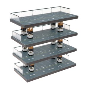 Magideal - Estuche De Exhibición De Exhibición De Coche Modelo 1/64 Con Escena De Estacionamiento, Soporte De Exhibición De Caja De Exhibición De Garaje De Coche