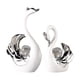 thumbnail image 3 of 2 figuras de cisne para decoración de sala de estar, manualidades, amantes de , para centro de mesa, estantería, decoración, regalo de inaug blanco, 3 of 5