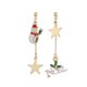 thumbnail image 2 of cadena asimétrica cuelgan pernos prisioneros de navidad pendientes de estrella encantos mu?eco de nieve, 2 of 5