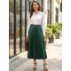 thumbnail image 4 of Falda de Mujer NOMADIC NOOK Cintura Elástica Metálica Midi Plisada para Fiesta 2XL Verde Oscuro, 4 of 7