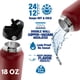 thumbnail image 3 of Botella de agua personalizada con popote y tapa, 18 oz - verde azulado | Botella deportiva de acero inoxidable personalizada con nombre y texto - doble pared, aislación al vacío - asa giratoria, 3 of 6