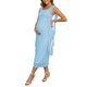 thumbnail image 4 of INSPIRE CHIC Vestido Maxi de Maternidad para Mujer sin Mangas con Volantes de Malla Cuello Cuadrado Invitada de Boda Fiesta Talla XL Azul, 4 of 6