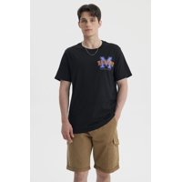 Fashionspark - Polera Hombre Oversize Bordado Negro