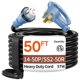 thumbnail image 1 of Cable generador Deeklify 50 pies 50 amperios NEMA 14-50P/SS2-50R ETL, 1 of 7
