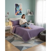 Mylhogar - Cubrecamas Quilt Bordados 2 Plaza Extra Suave